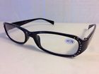 Kprh24 Kphr24 Fashion Readers Womens Rhinestone Reading Glasses Black Nwt