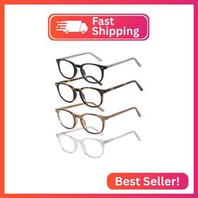 A147 Kssesse Reading Glasses For Men Women Blue Light Blocking Oval Readers With Spri
