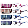 L-1603-4pairs-c10 Eyeguard Reading Glasses Pair Quality Spring Hinge Stylish 695641102956
