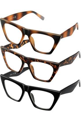 12222 Ladeesse Reading Glasses For Women 3 Pack Blue Light Blocking Computer Reader 1.00