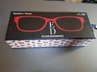 Laurel Ellen Degeneres Readers Red With Pouch Reading Eyeglasses New