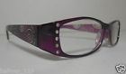 Lcrr Georgio Caponi Reading Glasses Rhinestone Etched Circle Design Purple 1.50 F6 739042003303