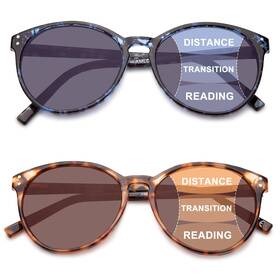 Ls5108sp-ttbu250 Liansan 2packs Progressive Multifocus Sunglasses For Women - Ladies Multifoca