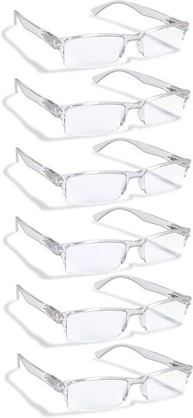 Lokg-159 Linhaishi Wanda Glasses Factory Boost Eyewear 6 Pack Reading Clear Half Rim Frames For Men And Women
