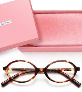 Livho 840433227366 Blue Light Glasses For Women Y2k Aesthetic Edgy 29 Mm Tortoise Oval