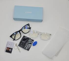 Ulpl-2-01 Livho 2 Pack Blue Light Blocking Computer Glasses Black And Clear