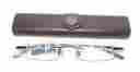 Lo0912 Foster Grant Magnivision Nib Compact Reading Glasses W Black Leather Case 2.75 Slimline