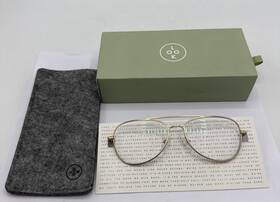 56-16-140 Look Optic 810120701561 Cooper Gold Aviator 2.00 Strength Readers Nib Double Bridg