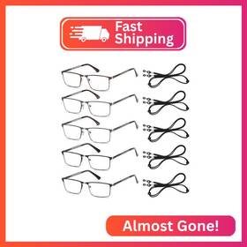 Lr-ljsa08-5pcqkgp-2.25 Louol Readers 5 Pack Blue Light Blocking Reading Glasses For Men With Spring Hinge Metal Full