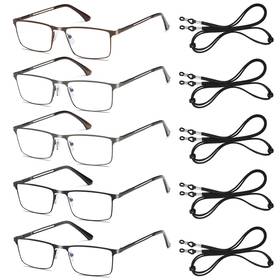 Lr-ljsa08-5pcqkgp-3.0 Louol Readers Blue Light Blocking Reading Glasses For Men Spring Hinge 3.0 Magnification