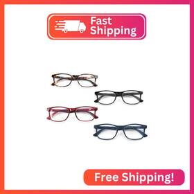 Lr003-2.0 Loycco 4 Pack Reading Glasses Women Men Blue Light Blocking Readers Spring Hinge