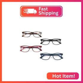 Lr003-3.5 Loycco 4 Pack Computer Reading Glasses Blue Light Blocking Anti Eyestrain Flexib