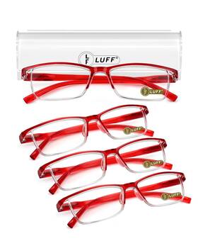 B0cbs8jmxp Luff 4-pk Anti-blue-ray Reading Glasses Ultra-light Readers 3.00x