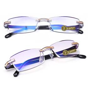 Jp-802-jnd Luff Premium Computer Reading Glasses Blue Light Blocking Diamond Cut Edge Design