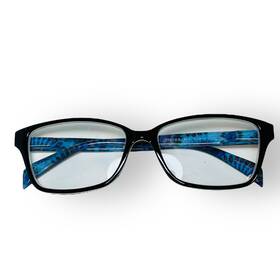 Lr56 Lulu Guinness 2.5 2.50 Readers Glasses Eyeglasses Black Blue Tie Dye
