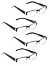 Lur-r012-4 Black-175 Lur Reading Glasses Pack Frame Readers Blackclear 689997951955