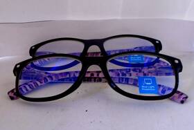 M 803926496106 Blue Light Reading Glasses - Chloe Black 2.00 2 Pack