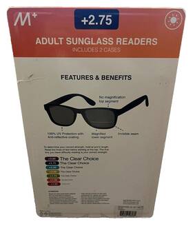 Mod-08 M Melbourne Black And Brown Color Reading Sunglasses 2 Pairs - 2.75