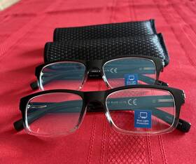 Mod-12 M Nwb James Bluelight Reading Glasses 1.75 2 Pairs With Case Uv Scratch Resist