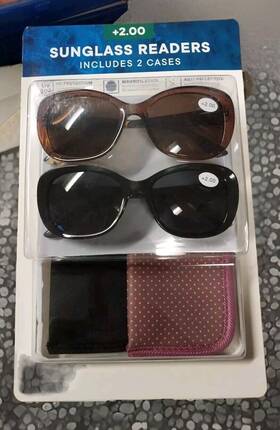 Mod-23 M Sophia Reading Sunglasses 2 Pairs 2.00 Magnification Only