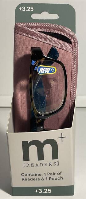 50-19-136 M Readers 3.25 Reading Glasses Colleen Tortoise Color With Case By