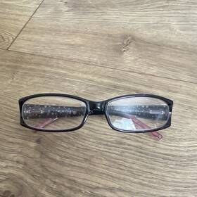 17-125 M Readers 54 Amber Purple Polka Dot Plastic Reading Glasses 1.50