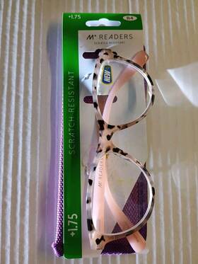 6362-052124-17 M Readers Jessie 1.75 Reading Glasses Pink Tort Flex 52-17-138 New