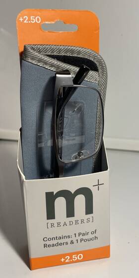 51-17-138 M Readers 803926530961 2.50 Unisex Male Female New Glasses With Case Birch Gun
