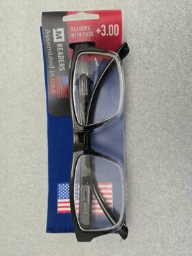 Musa2rbkfd M Readers Reading Glasses 3.00 51-19-137 Black Fade With Soft Case