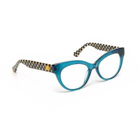 99009-002 Mackenzie-childs Kitty Readers - Turquoise X1.5