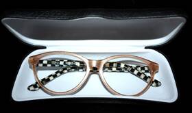 99025-002 Mackenzie Childs Mackenzie-childs Courtly Check Leno Rose Gold Readers Glasses 2.0 Pre-owned