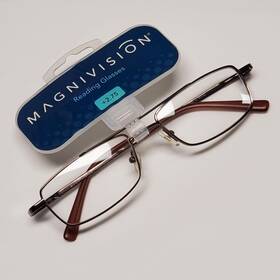Magnivision 024021340327 Adam Readers 2.75 Brown