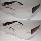 931bf Man - Colors Frameless Woman Rimless Bifocal Reading Glasses Assorted