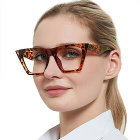 Mare Azzuro 941437914598 Oversized Blue Light Blocking Glasses For Women Cat Eye Computer Gaming Glas