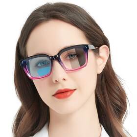 Mare Azzuro 941437976930 Photochromic Bifocal Reading Glasses Women Blue Light Blocking Oversized Read