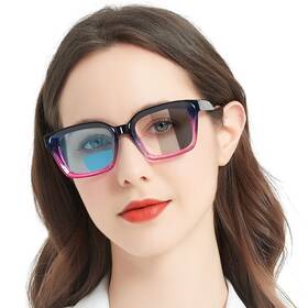 Mare Azzuro 941437976954 Photochromic Bifocal Reading Glasses Women Blue Light Blocking Oversized Sun Rea