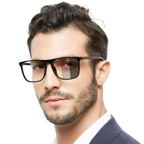 Mare Azzuro 942011479380 Photochromic Reading Glasses Men Blue Light Blocking Oversized Black 3.5 X