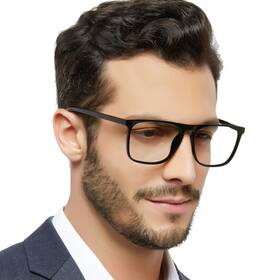 Mare Azzuro 956217969903 Men Reading Glasses 3.0 With Spring Hinge Rectangular Eyeglasses For