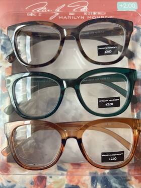 Marilyn Monroe 800414579693 Nib Set Of 3 Readers Reading Glasses 2.00