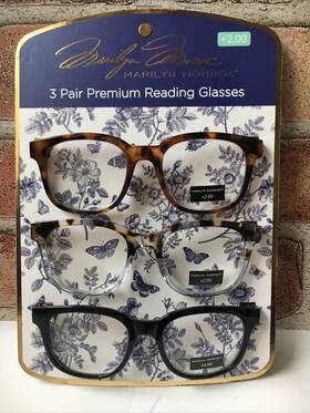 Marilyn Monroe 800414586288 Premium 3-pack Reading Glasses Readers 2.00 New