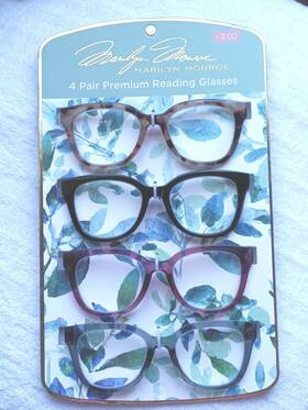 Marilyn Monroe 800414619290 4-pack Premium Reading Glasses Readers 3.00 New