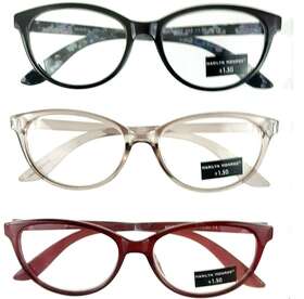 Mmr119gp31wm Marilyn Monroe 3 Pack Fashion Readers 1.50 Multi Color Reading Designer Glasses