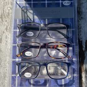 Max Studio 802807354597 New M By Glasses 3 Mens Black Blue Tortoise 1.50 Square Lenses