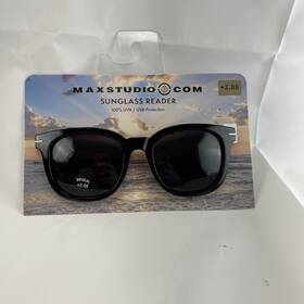 Max Studio 802807355075 M Bymax Black Reader Sunglasses 2.00 Bifocal New