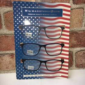 Max Studio 802807356775 M By Maxstudio .com 2.00 Reading Glasses Gray Blue Black