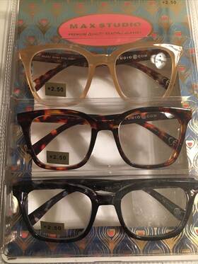 Max Studio 802807356980 New Premium 3-pack Reading Glasses Readers 2.50 Authentic