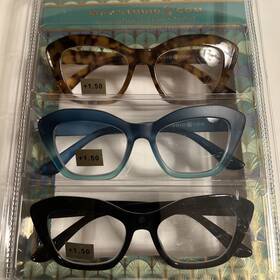 Max Studio 802807357246 3 Pack Premium Reading Glasses Readers 1.50 New Authentic Black&blue