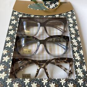 Max Studio 802807357604 Premium 3-pack Reading Glasses Readers 2.50 New Authentic