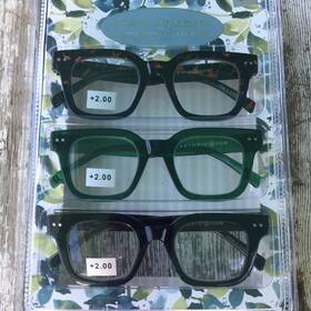 Max Studio 802807359899 2.00 Womens Premium Reading Glasses 3-pack Readers New Authentic