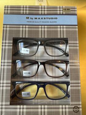 Max Studio 802807360604 Nib 2.00 Box Set 3 Pairs M By Reading Glasses Readers